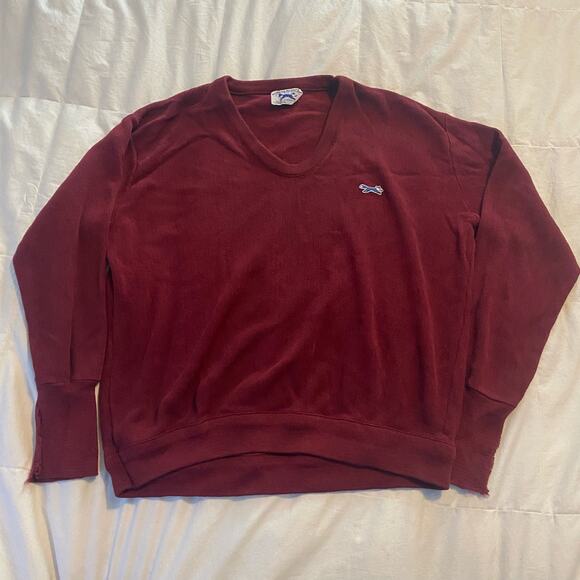 Vintage Other - Vintage Sweater The Fox XL Burgundy Applique Logo Made in USA JCPenney